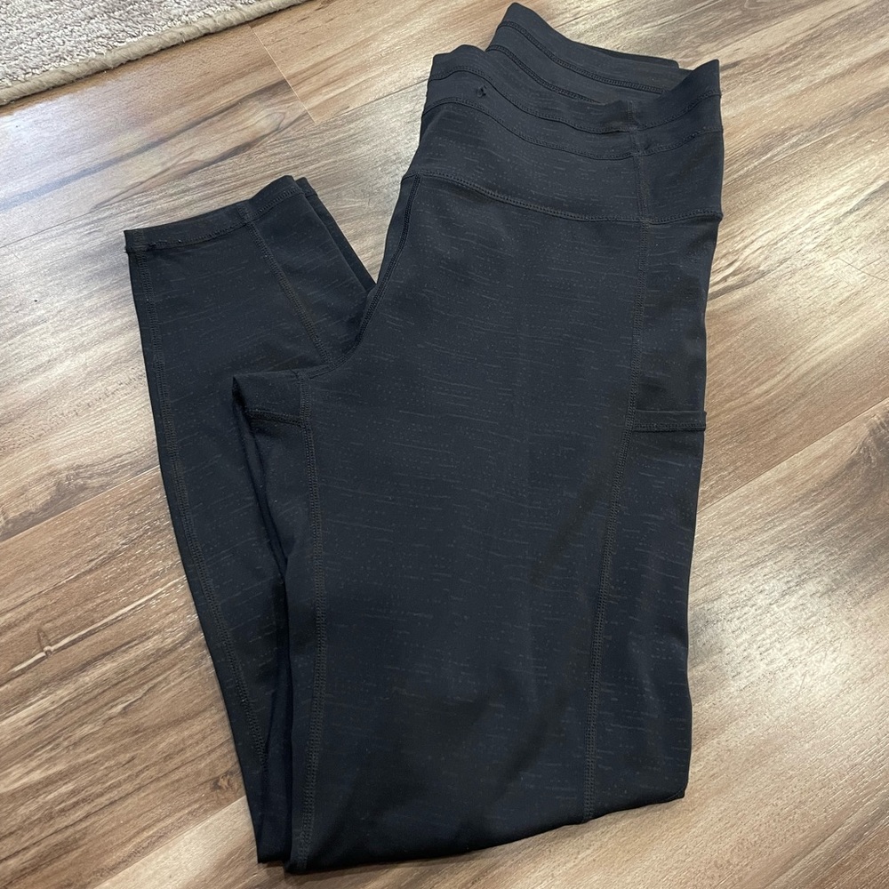 Zyia Black Pocket Drawstring Luxe 7/8 24"